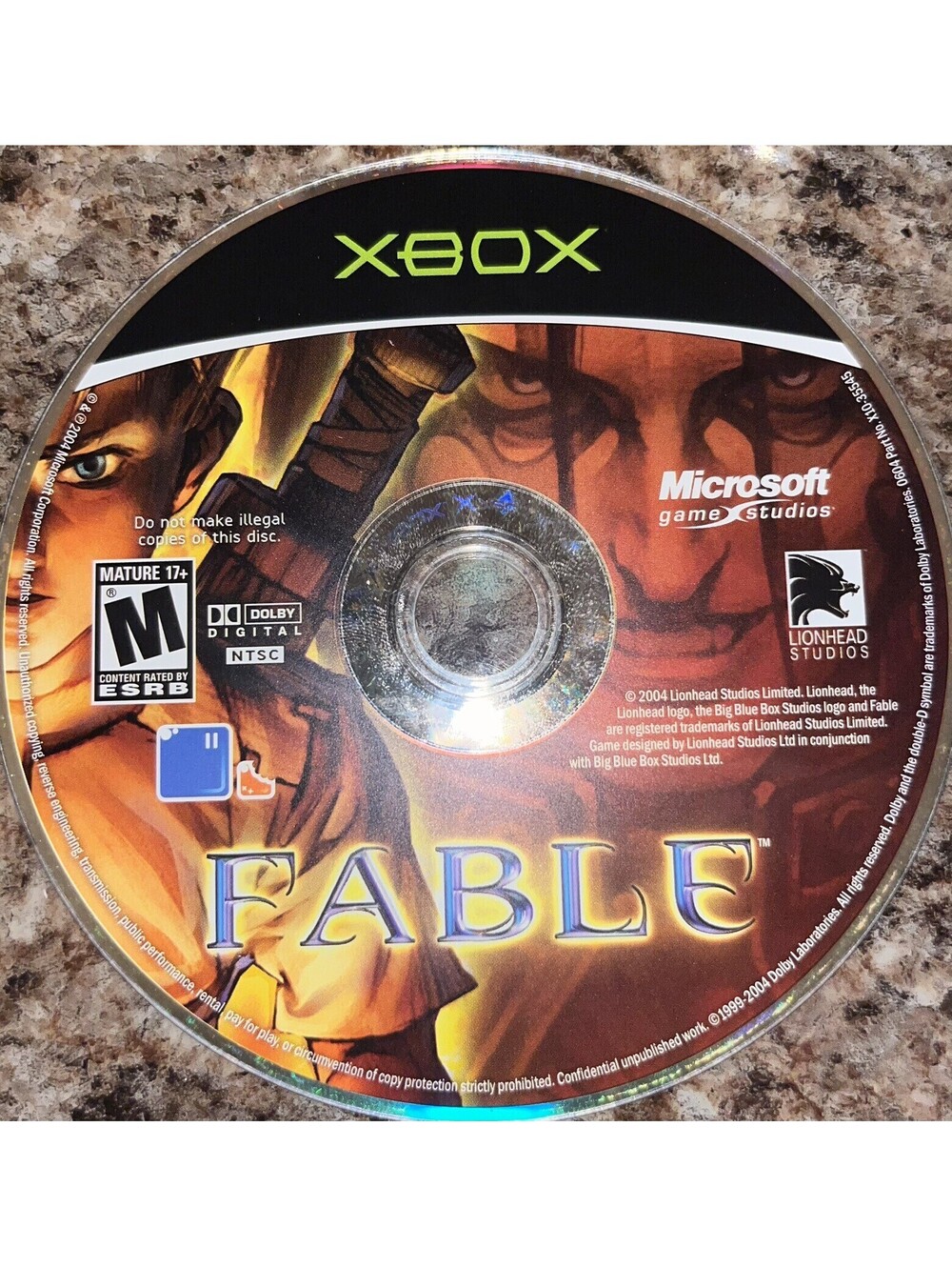 XBOX Fable Replacement Disc